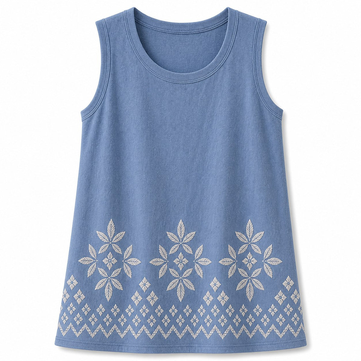 CLEARANCE SALE - Women's Embroidered Border Sleeveless Tank Top - 14 Colors & Bundle Deals