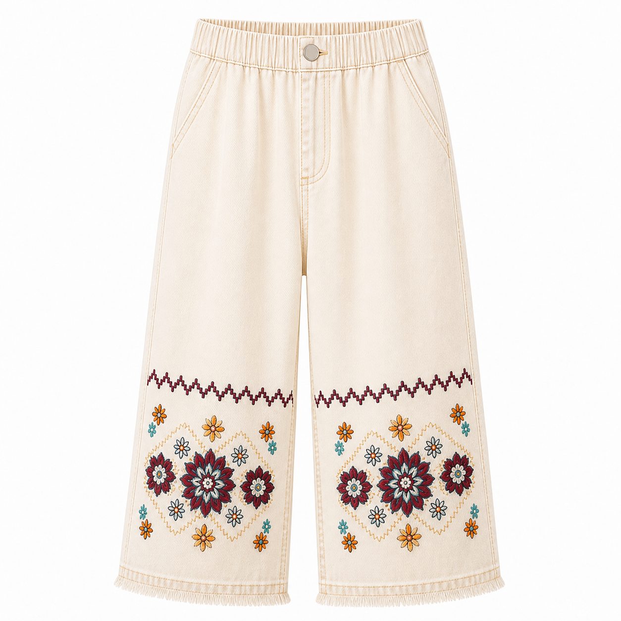 CLEARANCE SALE - Women's Embroidered Denim Capri Pants - 14 Washes & Bundle Deals