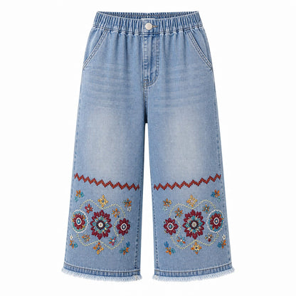 CLEARANCE SALE - Women's Embroidered Denim Capri Pants - 14 Washes & Bundle Deals