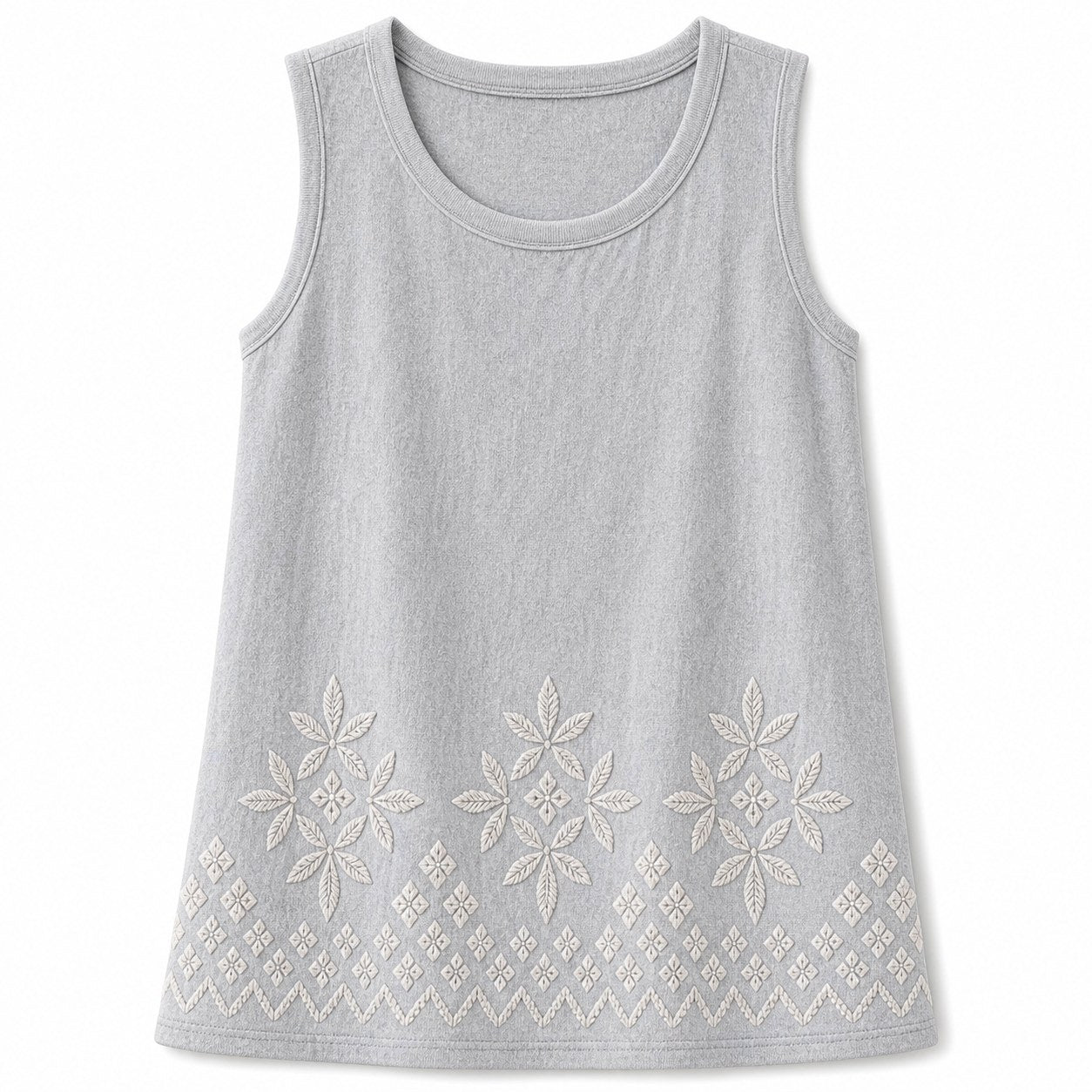 CLEARANCE SALE - Women's Embroidered Border Sleeveless Tank Top - 14 Colors & Bundle Deals