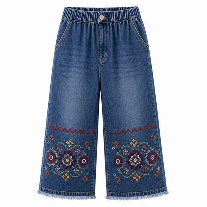 CLEARANCE SALE - Women's Embroidered Denim Capri Pants - 14 Washes & Bundle Deals