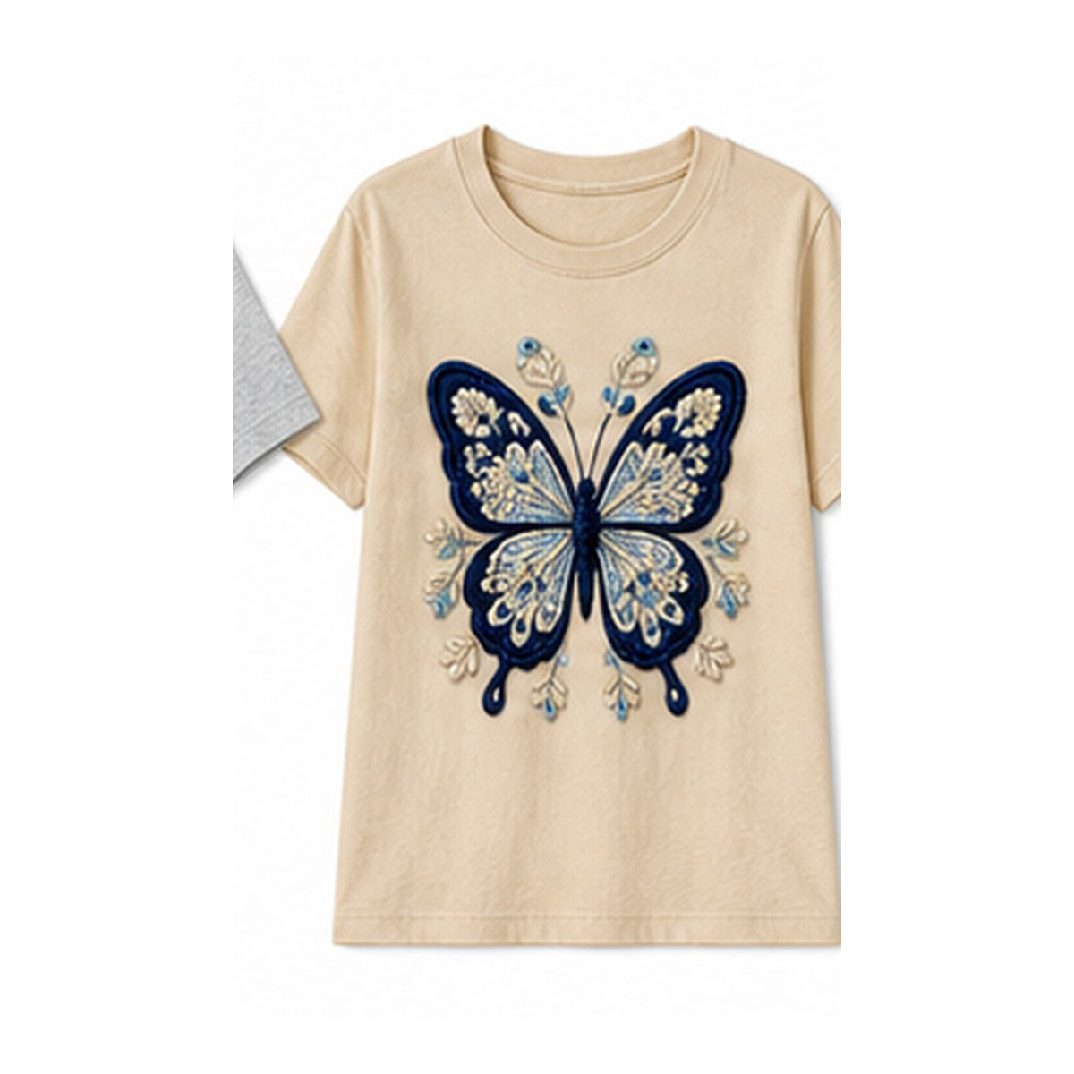 CLEARANCE SALE - Women's Crochet Butterfly Graphic Tee - 14 Colors & Bundle Deals