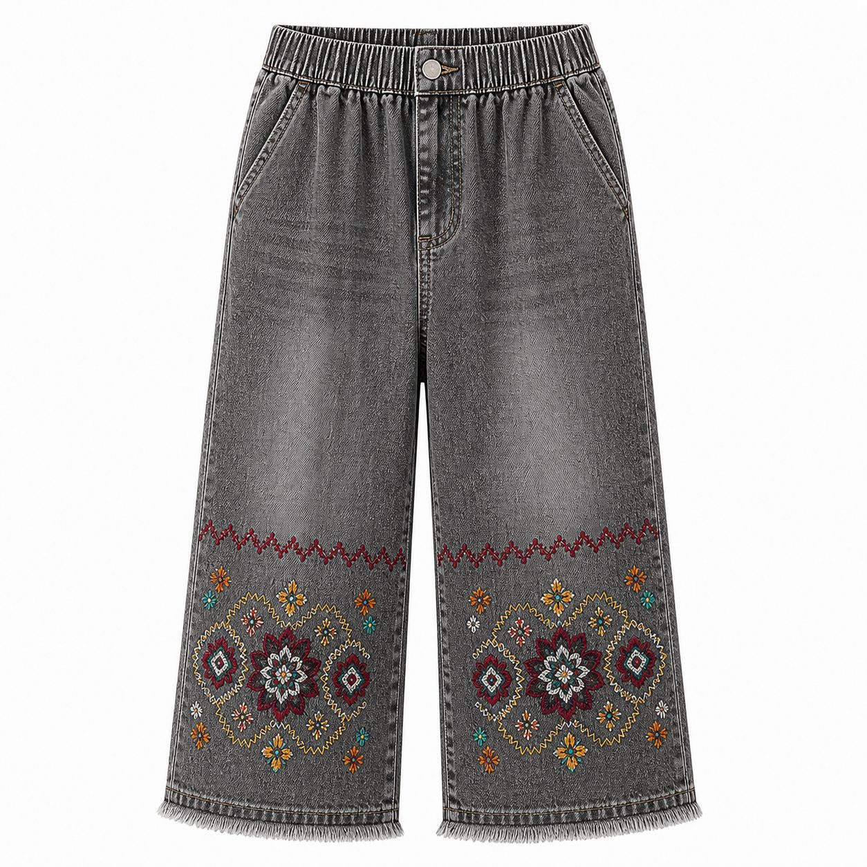 CLEARANCE SALE - Women's Embroidered Denim Capri Pants - 14 Washes & Bundle Deals