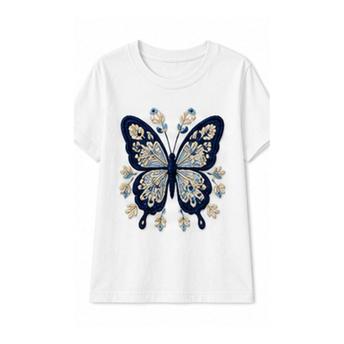 CLEARANCE SALE - Women's Crochet Butterfly Graphic Tee - 14 Colors & Bundle Deals