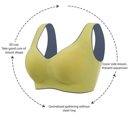 Women's Seamless Wireless Comfort Bra – Full Support, No Underwire, Everyday Lift
